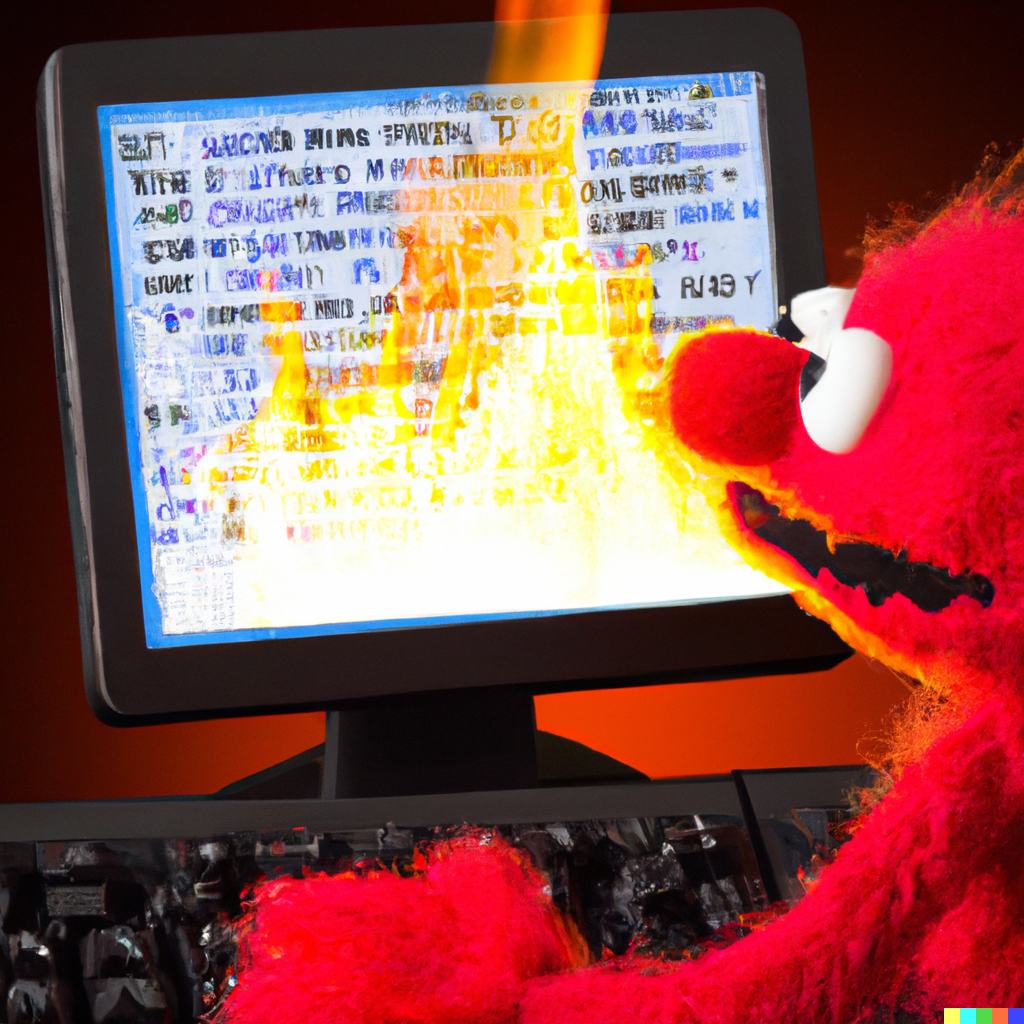 tickle me elmo on fire