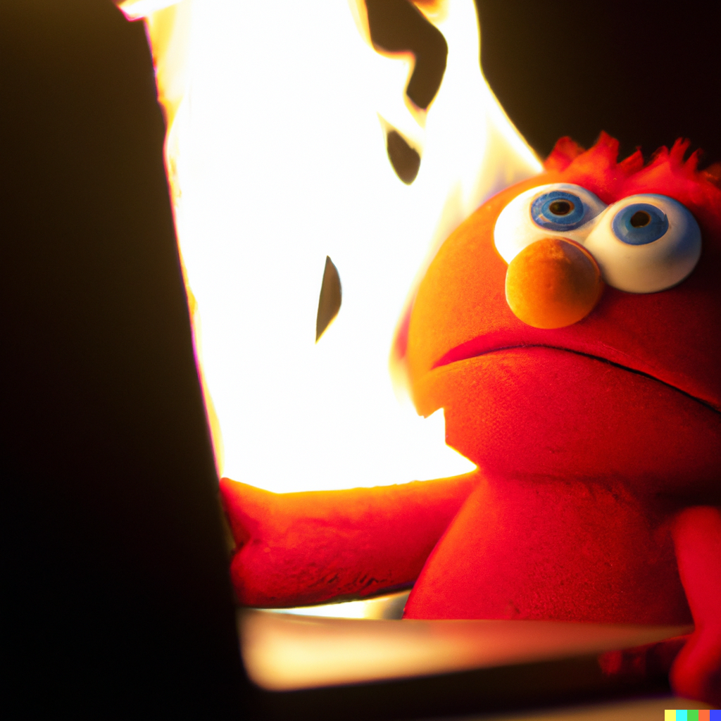 Elmo Fire Meme 